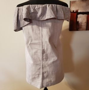 Thakoon ruffle strapless mini dress